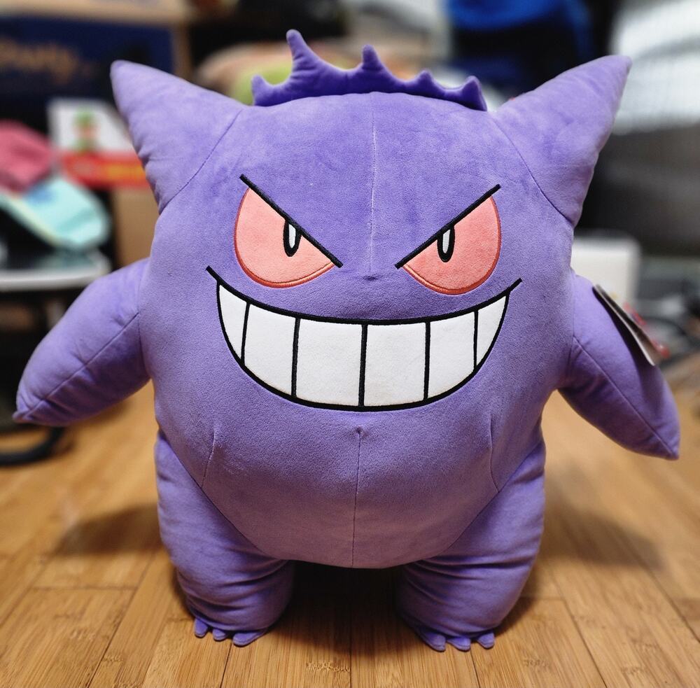 Pokémon Plush 20" GENGAR Large Plush Stuffed Animal Soft Toy Purple Jazwares NWT